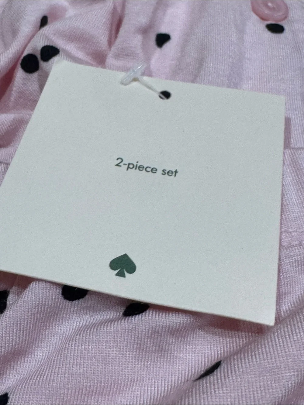 New Kate Spade 3X Pink And Black Dot Print Coordinating Pajama Short Set Cute!